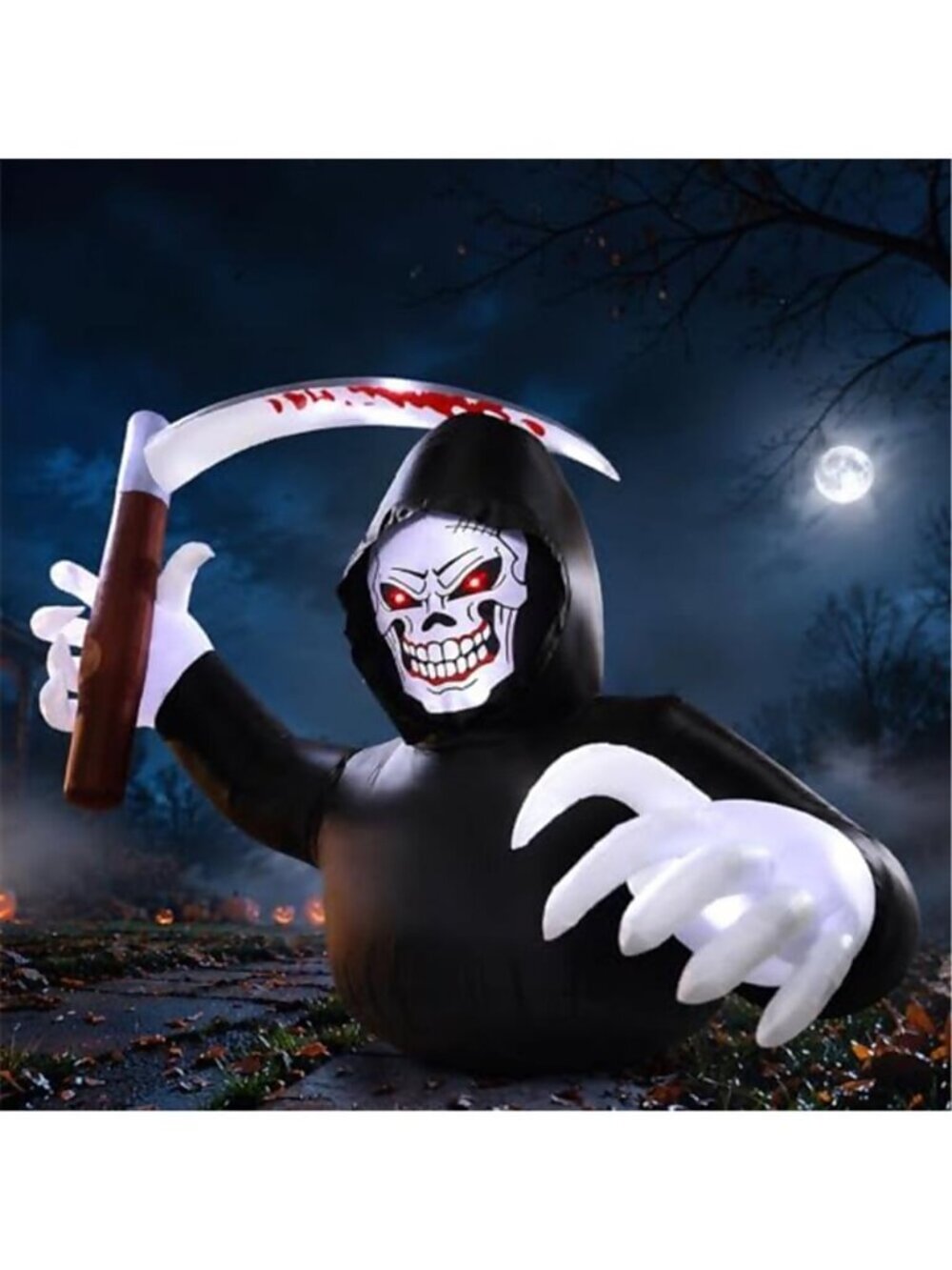 7.2FT Halloween Inflatable Outdoor, Inflatable Grim Reaper Decor
